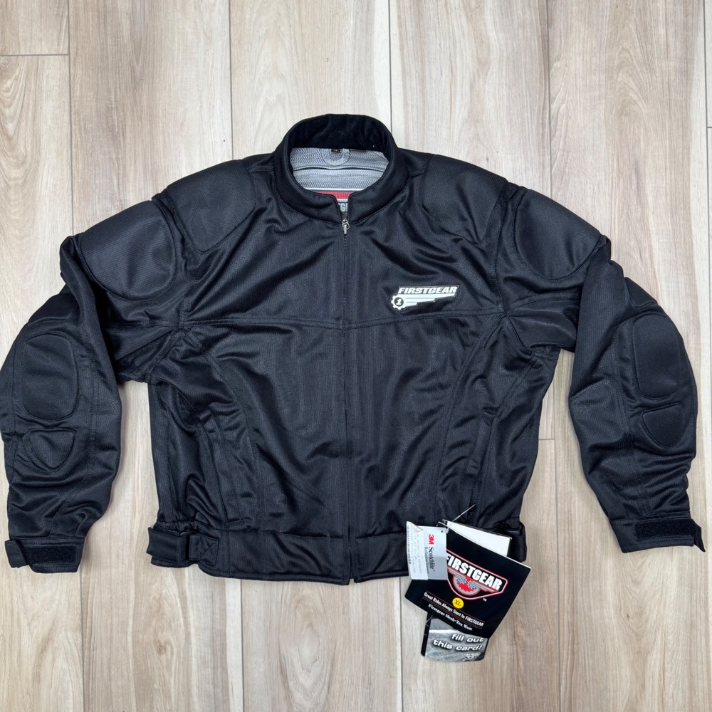 Firstgear Mesh-Tex Womens Motorcycle Jacket Black XL Padded Reflective New